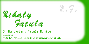 mihaly fatula business card
